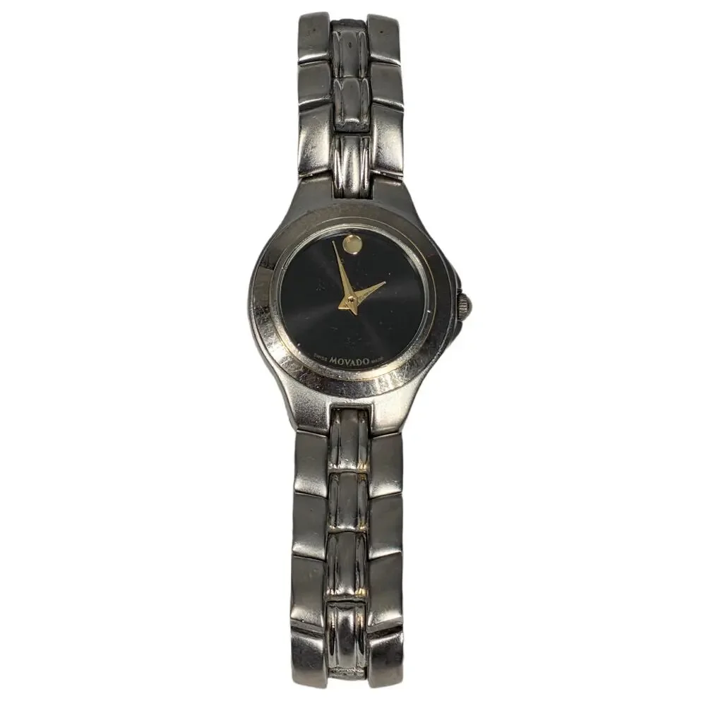 MOVADO MUSEUM CLASSIC WATCH – BLACK DIAL – STAINLESS STEEL BAND – SWISS MADE